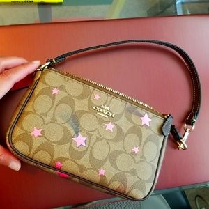(New)Authentic Coach C7294 Nolita 19 In Signature Canvas With Disco Star Print.